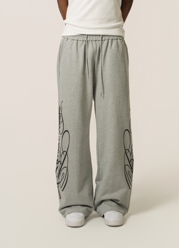 Pantalones de chándal baggy Signature - Gris
