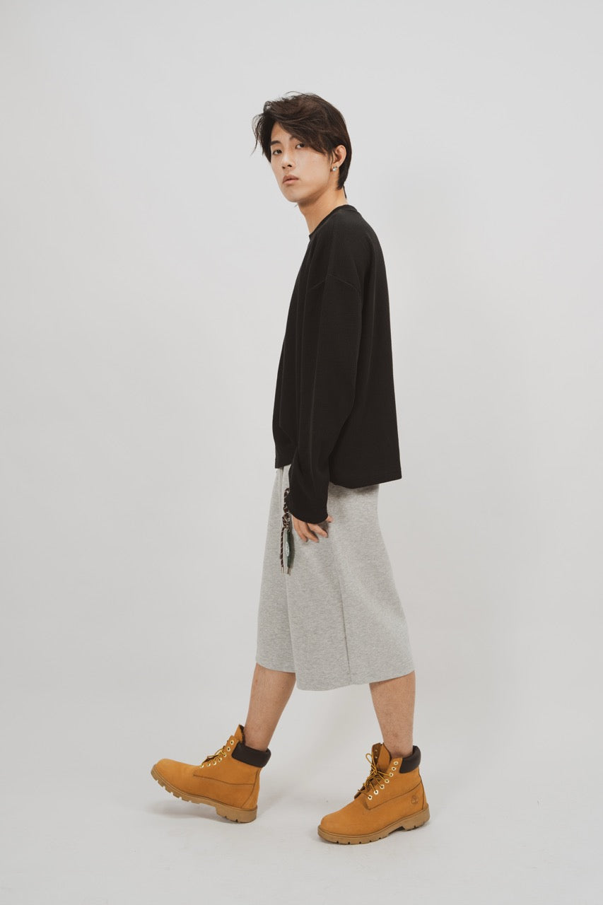 Sweat-shirt Waffle Noir