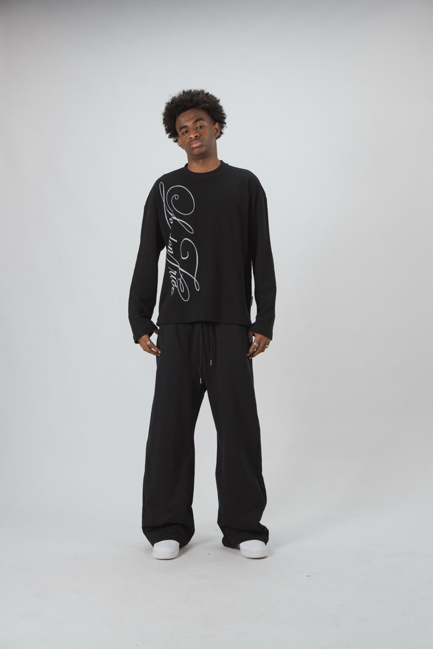 Waffle Sweatshirt Black