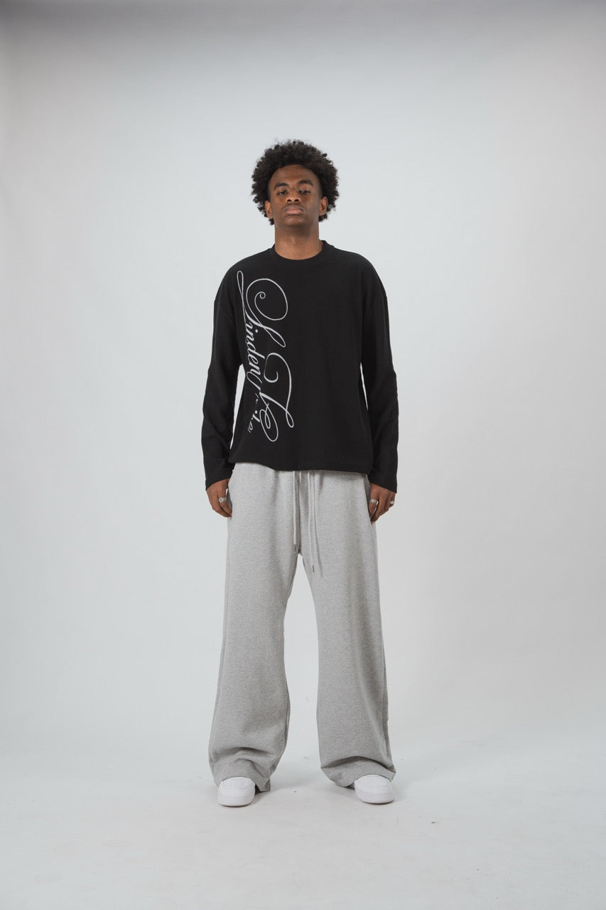 Waffle Sweatshirt Black