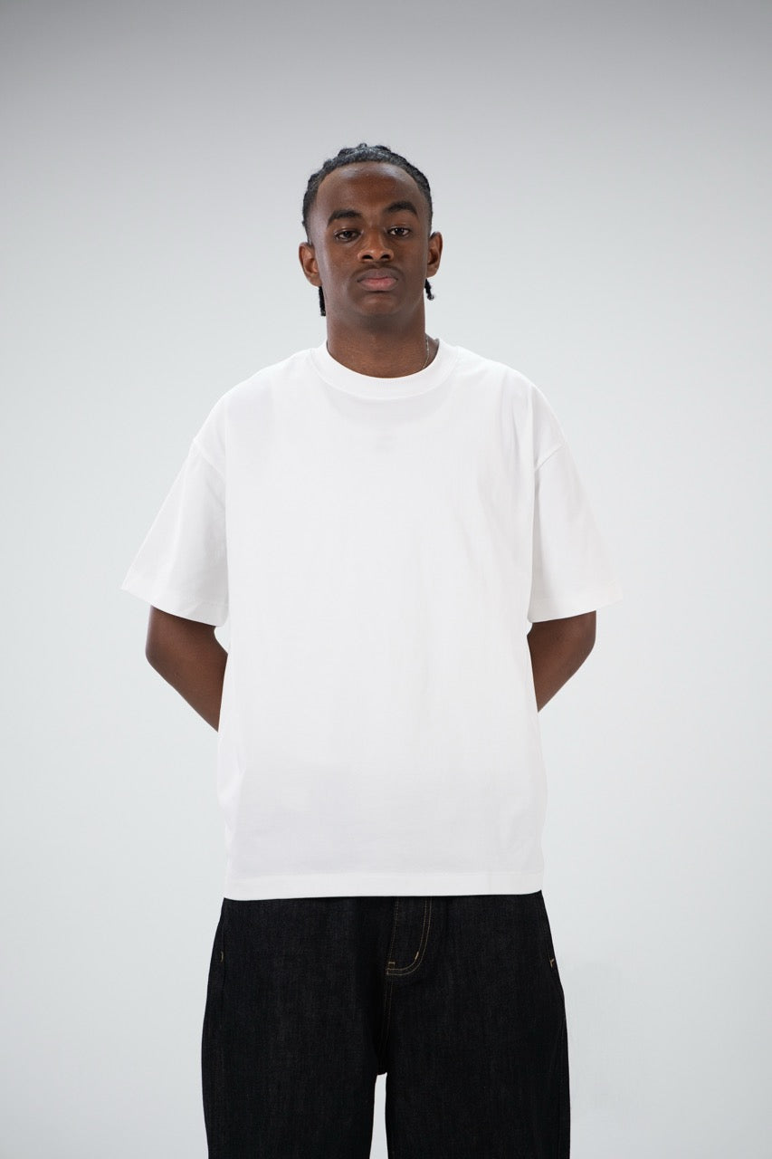 Camiseta de Hombro Caído Blanca