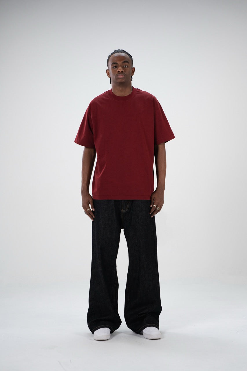 Drop Shoulder T-shirt Wine
