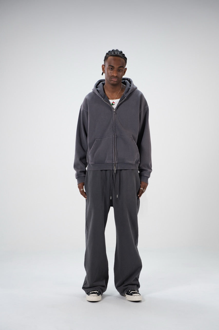 Pantalones Deportivos Básicos Lavados CHARCOAL