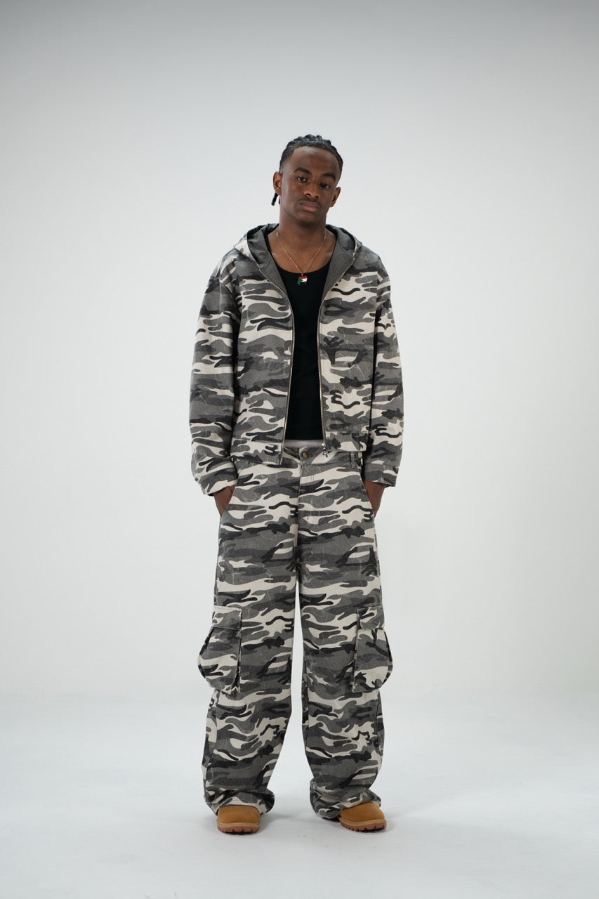 Reversible Hooded Jacket - Camo