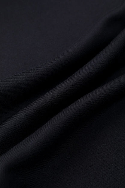 Basic Cotton Hoodie Black