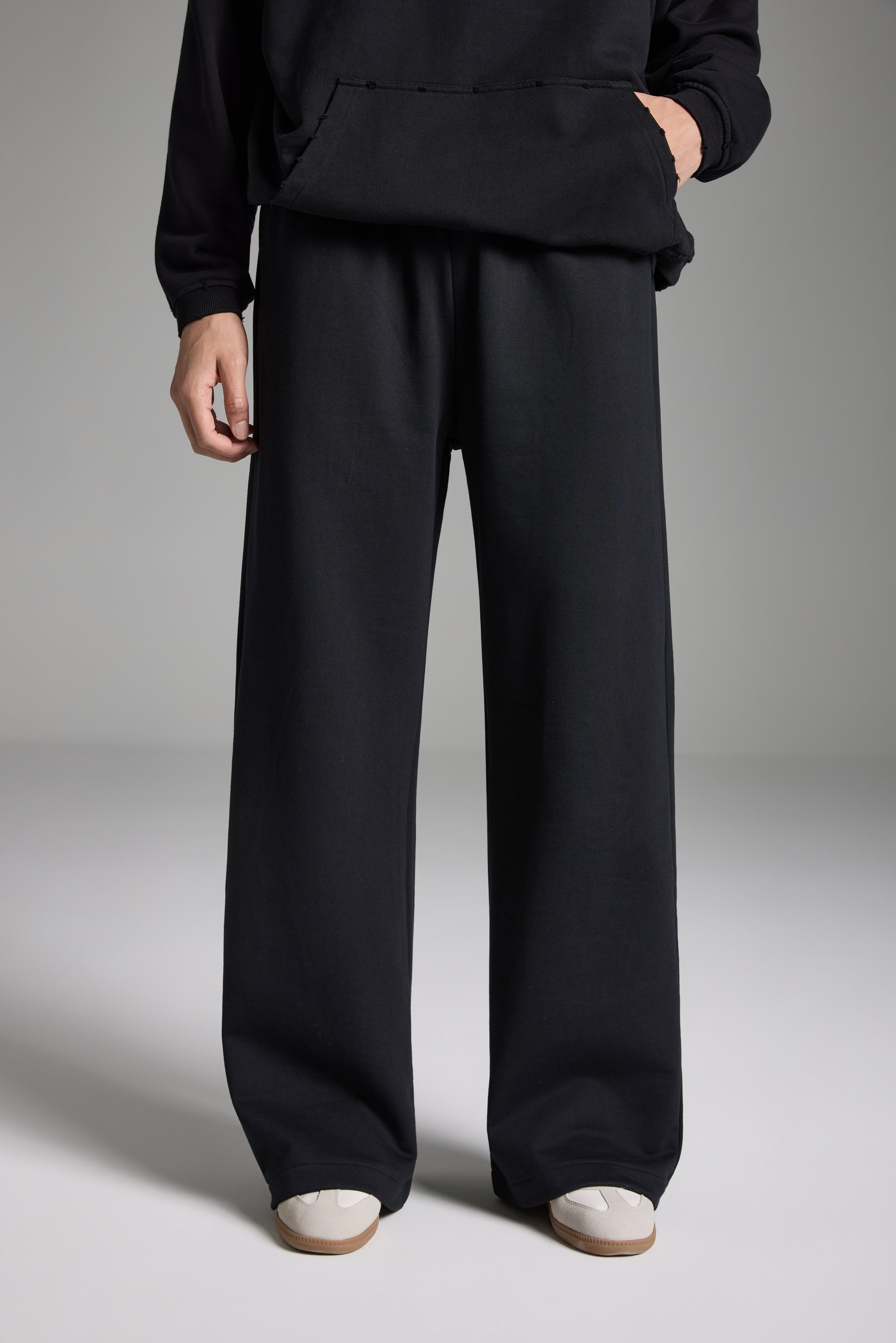LINDEN Straight Sweatpants Black