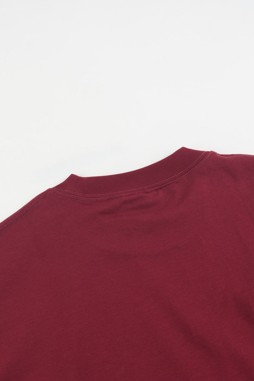 Drop Shoulder T-shirt Wine