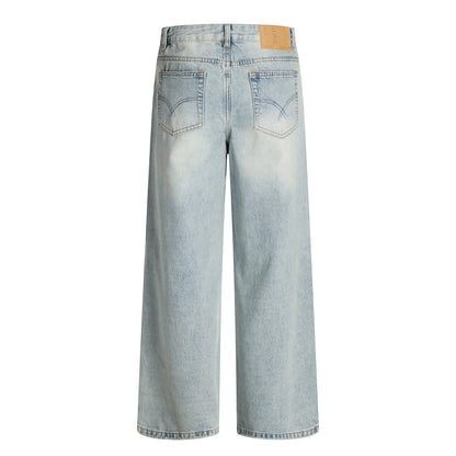 Basic Blue Loose-Fit Jeans WM236