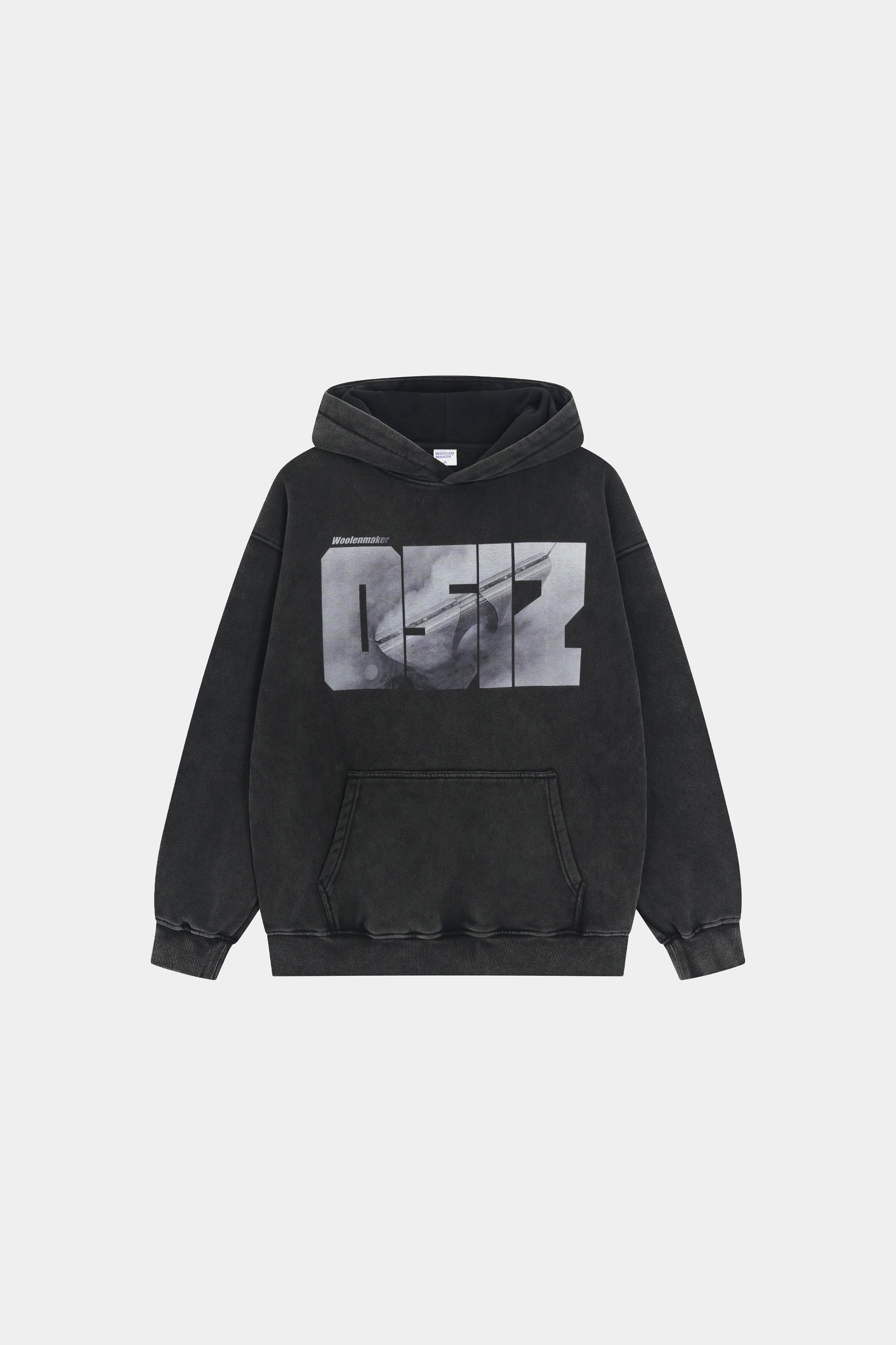 DOWNTOWN Washed Hoodie Black
