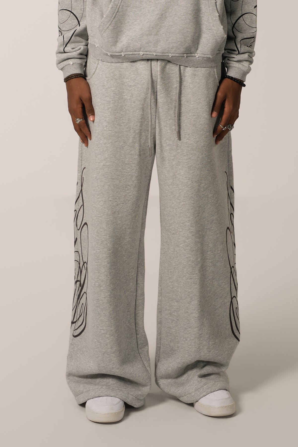 Pantalones de chándal baggy Signature - Gris