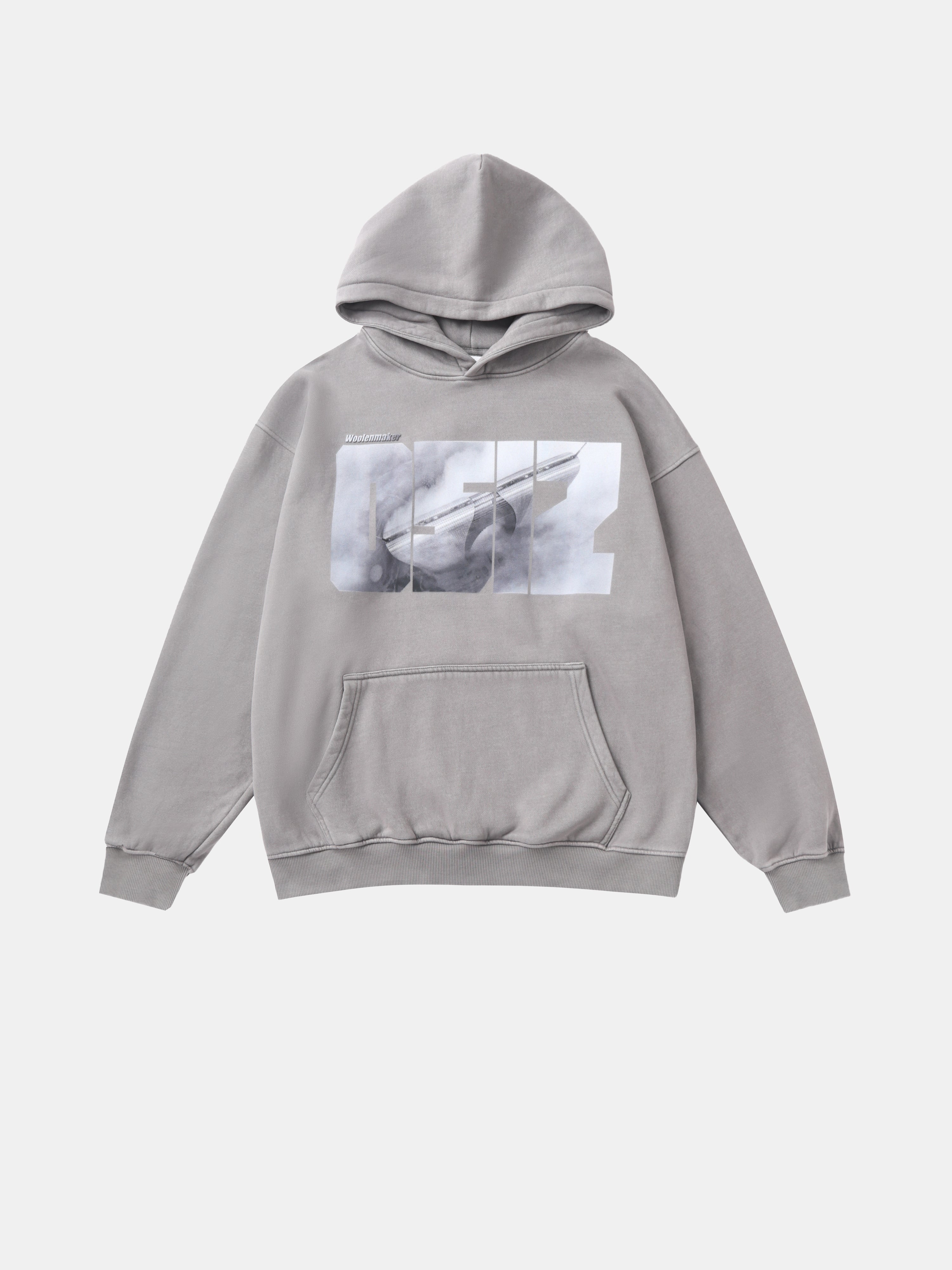 DOWNTOWN Washed Hoodie Grey
