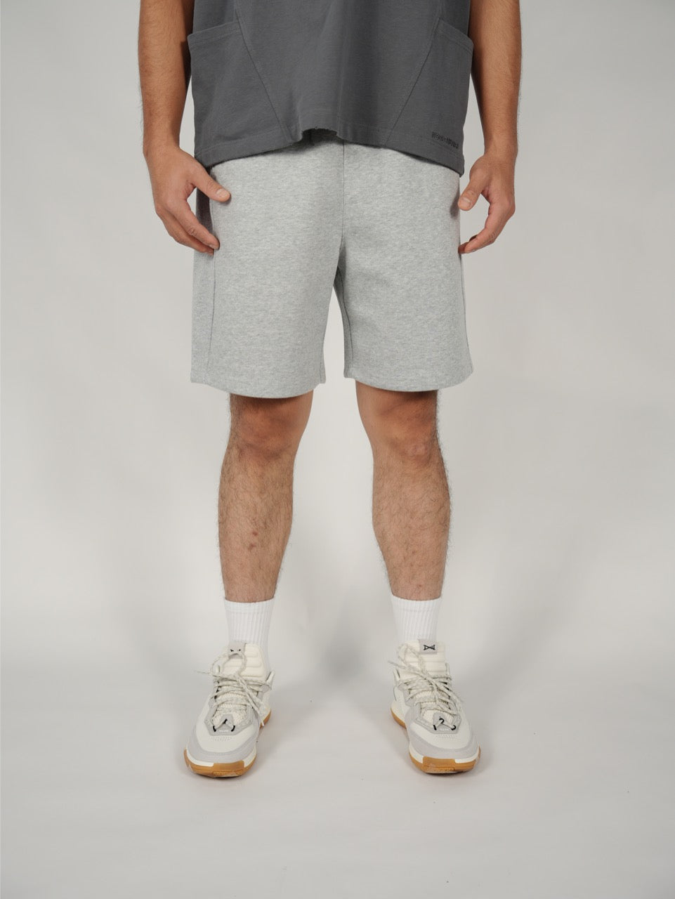 Scuba Knit Shorts Grey
