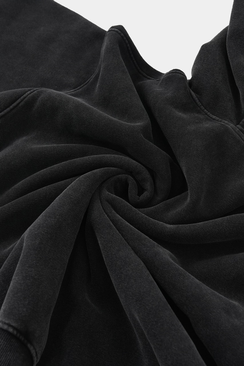 Basic vintage hoodie Black