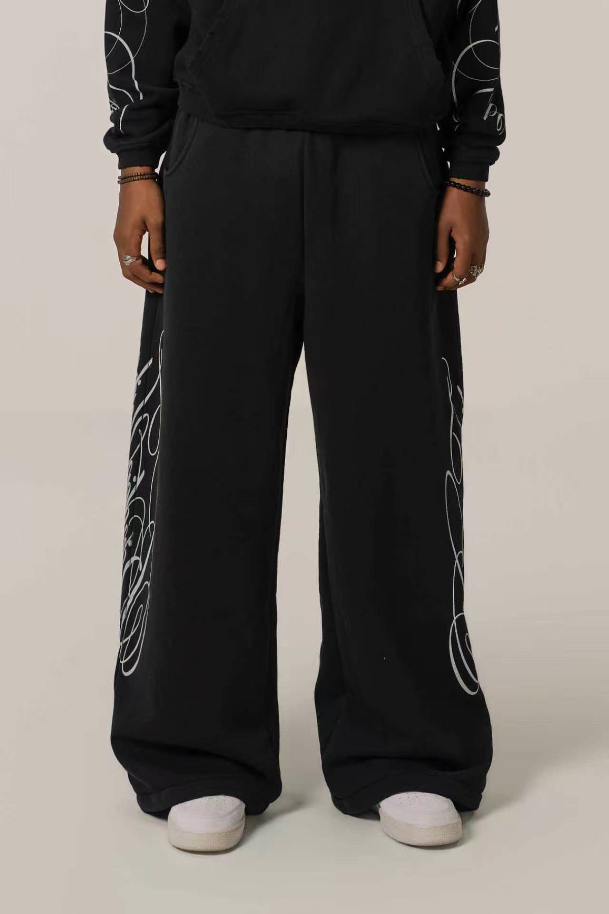 Pantalones de chándal baggy Signature - Negro