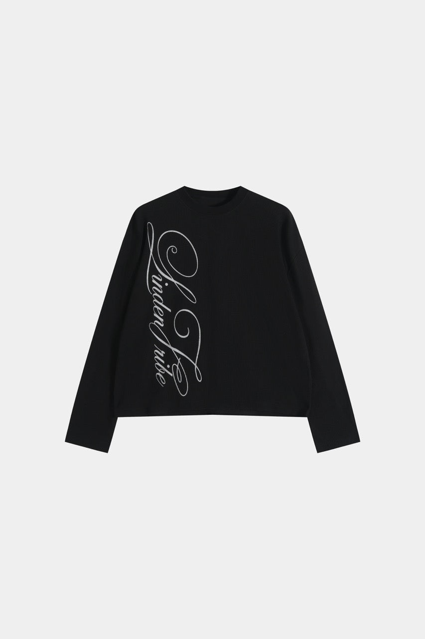 Waffle Sweatshirt Black