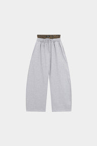 Double-Waist Sweatpants Grey