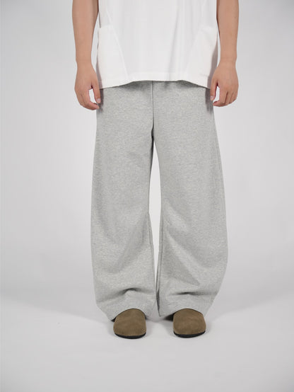 Scimitar-Silhouette Sweatpants Grey
