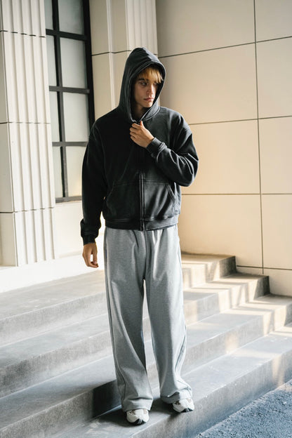LINDEN Straight Sweatpants Grey