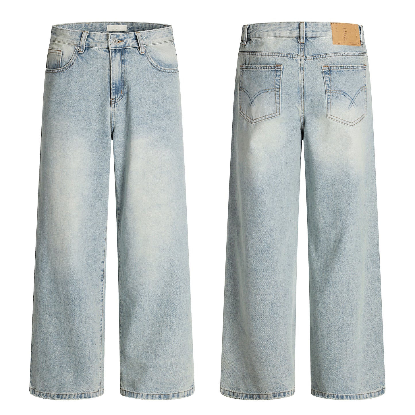 Basic Blue Loose-Fit Jeans WM236