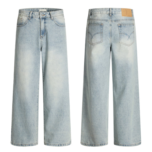 Basic Blue Loose-Fit Jeans WM236