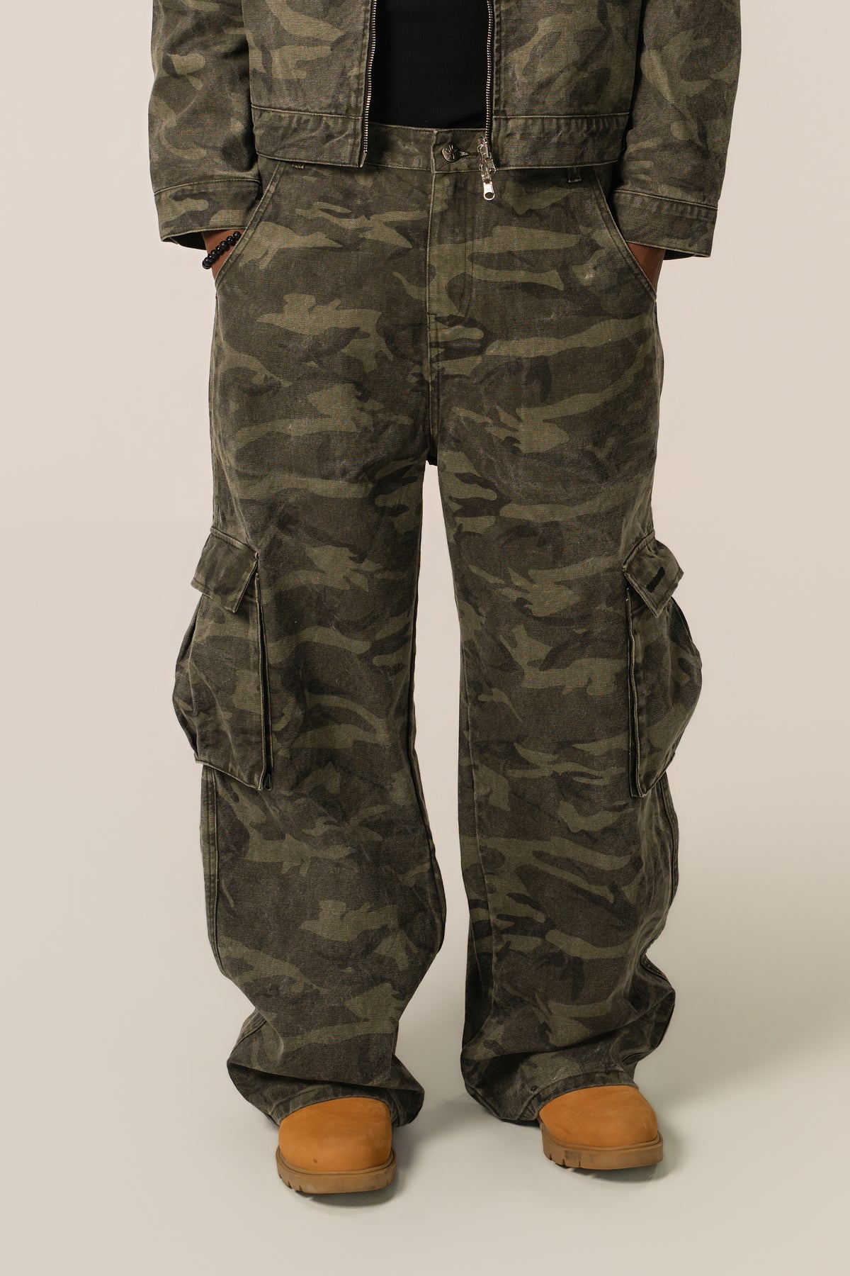 Baggy Cargo Pants - GreenCamo