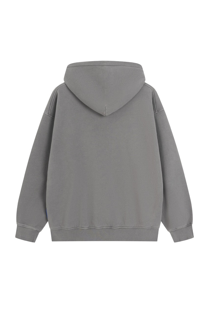 DOWNTOWN Washed Hoodie Grey