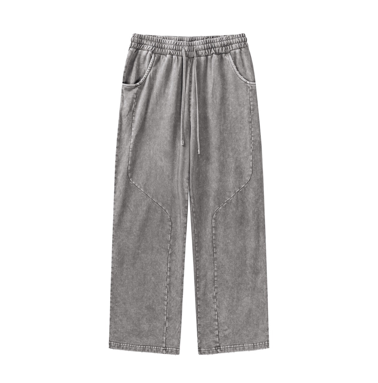 Washed Straight Sweatpants Blue
