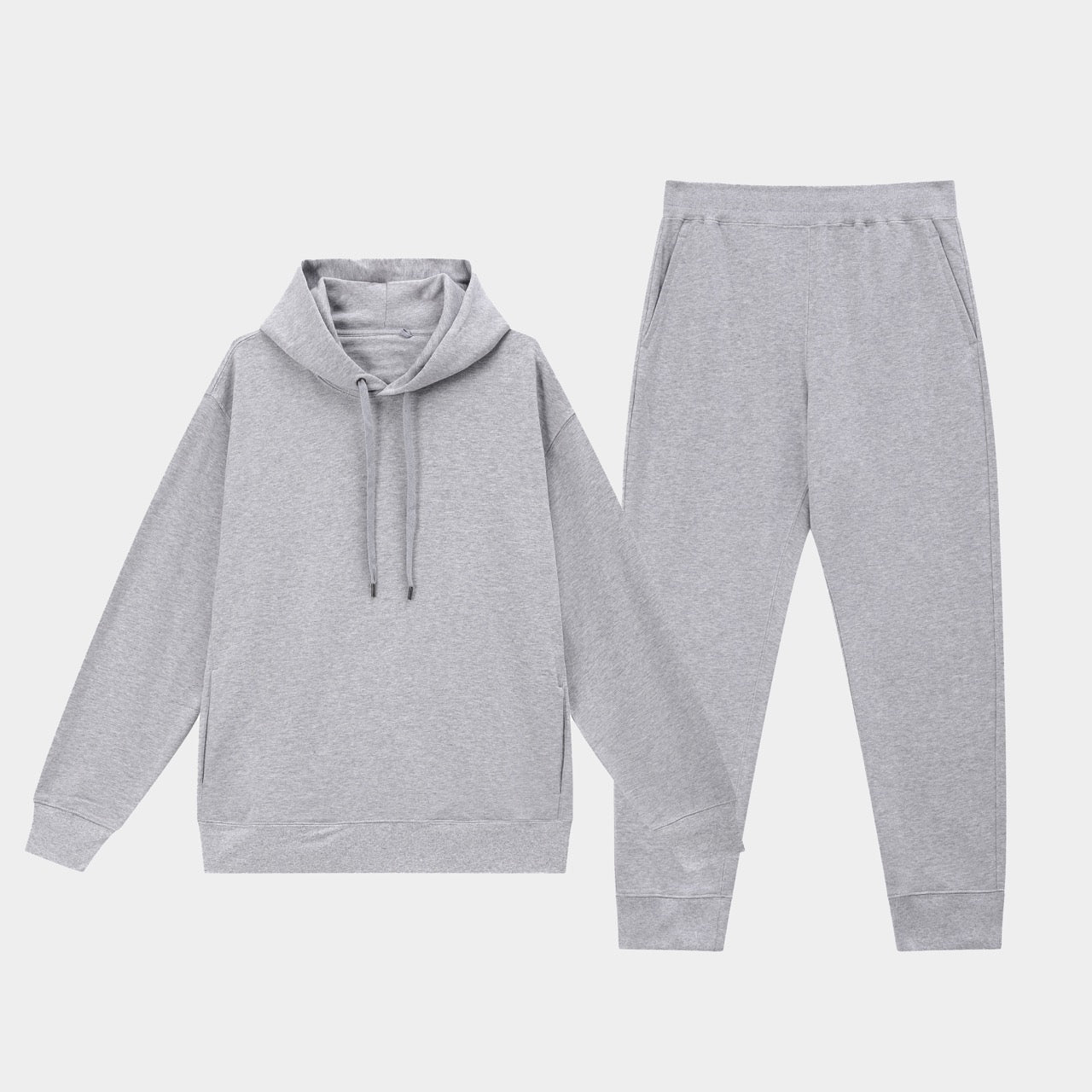 Basic Cotton Hoodie Grey
