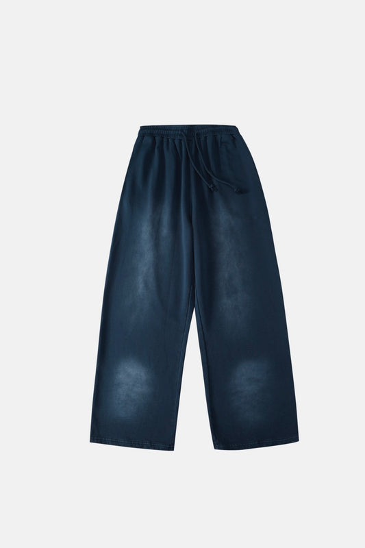 Washed Basic Sweatpants NavyBlue